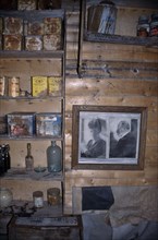 ANTARCTICA, Ross Sea, Ross Island, Cape Royds. Interior of Shackletons Hut built in 1908 with