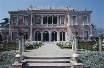 FRANCE, Provence Cote d Azur, Antibes, Exterior of Musee Ile de France founded by Madame Ephrussi