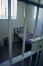 SOUTH AFRICA, Western Cape, Robben Island, Cell in which former President of South Africa Nelson