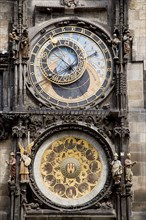 CZECH REPUBLIC, Bohemia, Prague, The Astronomical Clock on The Town Hall in the Old Town Square