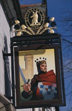 ENGLAND, Warwickshire, Warwick , Crown and Castle Pub sign