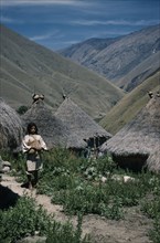 COLOMBIA, Sierra Nevada de Santa Marta, Kogi Tribe, "San Miguel village. A young “mama” / priest