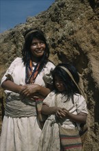 COLOMBIA, Sierra Nevada de Santa Marta, Ika Tribe, "Portrait of two sisters, both wearing typical