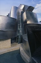 SPAIN, Basque Country, Bilbao, Exterior of the Guggenheim Museum by Frank Gehry.