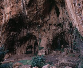 ITALY, Sicily, "Caves known as Grotta dell Uzzo. Zingaro Nature Reserve, North East of Trapani Town