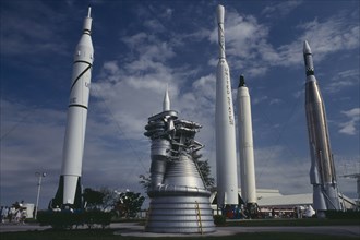 USA, Florida, Kennedy Space Centre. Rocket Garden