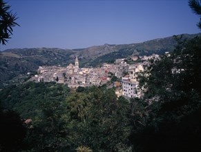 ITALY, Sicily, Messina, Village of Novara di Sicilia situated 650 meters above sea level.