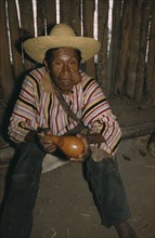 COLOMBIA, Sierra de Perija, Yuko - Motilon , "Marty, an old man, wearing a local peasant straw hat