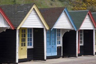 ENGLAND, Dorset, Bournemouth, Beach huts on The East Beach