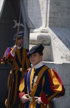 ITALY, Lazio, Rome, Vatican City Swiss guards.