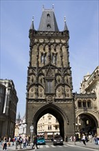 CZECH REPUBLIC, Bohemia, Prague, The Powder Gate in the Old Town. One of the 15th Century gates