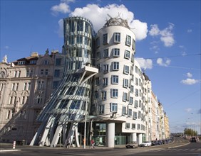 CZECH REPUBLIC, Bohemia, Prague, The Rasin building in the New Town by architects Frank O.Gehry and