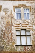 CZECH REPUBLIC, Bohemia, Prague, The Storch house in the Old Town Square with decoration based on