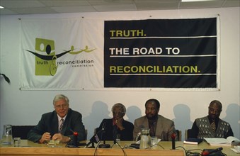 SOUTH AFRICA, Western Cape, Cape Town, TRC Truth and Reconciliation Commission press conference.