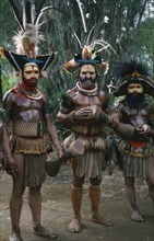 PACIFIC ISLANDS, Melanesia, Papua New Guinea, Southern Highlands.Tari. Huli Tribemen in traditional