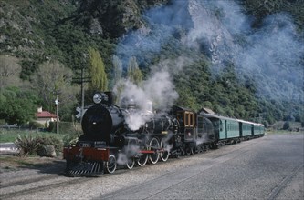 NEW ZEALAND, South Island, Vintage Steam Train called Kingston Flyer