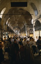 TURKEY, Istanbul, Crowds in the Great Bazaar.