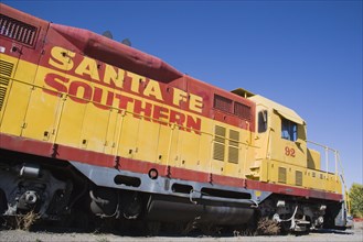 USA, New Mexico, Santa Fe, Old Santa Fe Southern railway engine