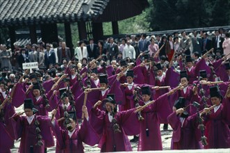 SOUTH KOREA, Religion, Buddhism, Novice Rites taking place in a Confucian Rites Cermony in the