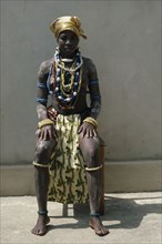 GHANA, Tribal People, Fante girl at dipa initiation ceremony held at onset of menstruation.  Every