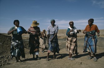 LESOTHO, People, Women, Women dancing