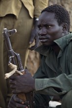 SUDAN, Army, Portrait of SPLA rebel soldier.