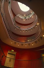 IRELAND, Dublin, "National Gallery interior, spiral staircase and balcony."