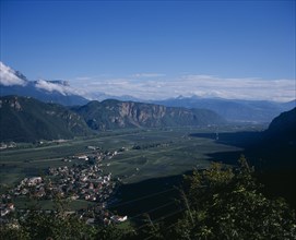 ITALY, Trentino, Valley Adige, "Village of Ora, Auer, North Trento, View from East, looking North