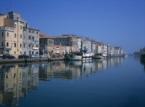 ITALY, Veneto, Chioggia, "The seaside town by the Adriatic Sea., South end of Laguna Venata,  Ferry