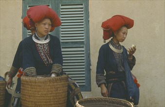 VIETNAM, North, Sapa, Zao women at market.