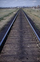 MONGOLIA, Transport, Train, Single track railway line.