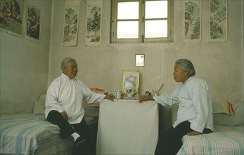 CHINA, Shanghai, Couple in old people’s home.