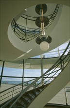 ENGLAND, East Sussex, Bexhill on Sea, De La Warr Pavilion. Interior of the helix like spiral