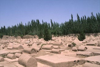 CHINA, Xinjiang Province, Kashgar, Eidgah Mosque Cemetery