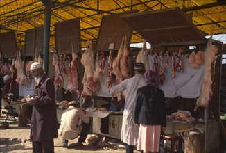 CHINA, Xinjiang Province, Kashgar, Meat market