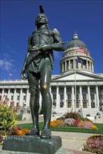 USA, Utah, Salt Lake City, "Replica of the statue of Chief Massasoit, at Plymouth, Masschusetts,