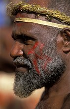 PACIFIC ISLANDS, Melanesia, Vanuatu, "Port Vila, Efate Island. Man from the island of Erromango at