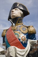 ENGLAND, Hampshire, Portsmouth, Ships figurehead of Admiral Lord Nelson in the Historic Naval