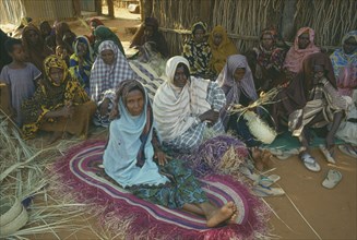 SOMALIA, Bula Hawa, Women’s group producing woven basketwork near Mandera.