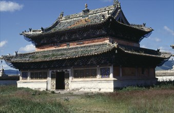MONGOLIA, Central Gobi Province, Karakoram, Main Temple in Erdenezuu Buddhist monastery complex