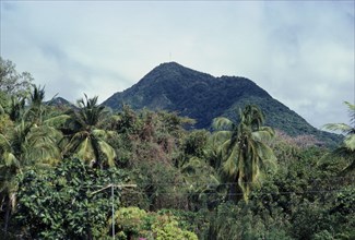 MONTSERRAT, Landscape, Landscape covered with dense tropical rainforest.