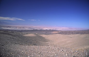 CHILE, Antofagasta, Atacama, "Moon Valley, desert landscape."