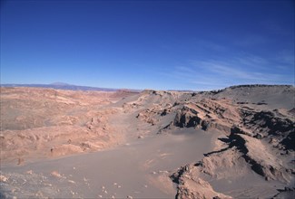 CHILE, Antofagasta, Atacama , "Moon Valley, desert landscape."