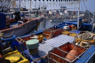SOUTH KOREA, Sokcho, Fishing trawlers in harbour of east coast fishing port.
