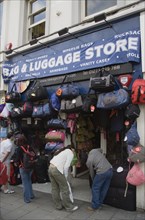 ENGLAND, East Sussex, Brighton, High street luggage shop