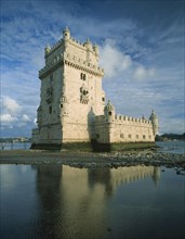 PORTUGAL, Lisbon, Belem Tower commissioned by Manuel I and buit as a fortress in the River Tagus