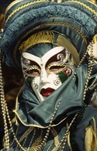 CROATIA, Kvarner, Rijeka, "Mask carnival Venetian style mask Held on the Sunday before Ash