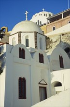 GREECE, Cyclades Islands, Santorini, Thira. Domed Church