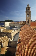 CROATIA, Dalamatia, Dubrovnik, "View of the harbour from the curtain wall