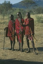 KENYA, Kajiado District, "Masai Moran, Warriors."